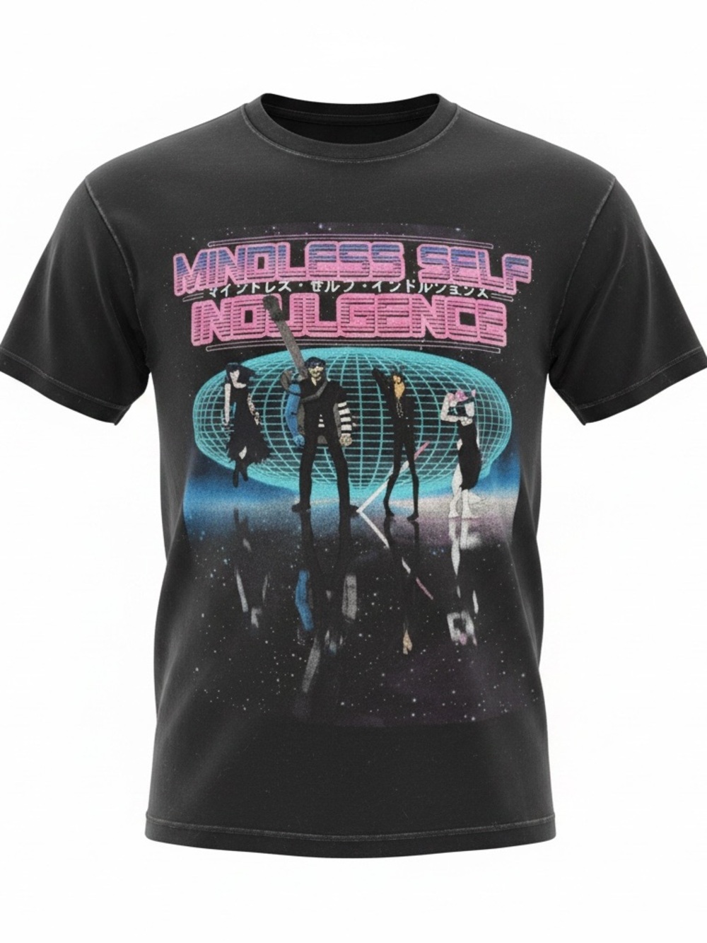 RARE Mindless Self Indulgence 2014 Tour Graphic Black Tee Size L